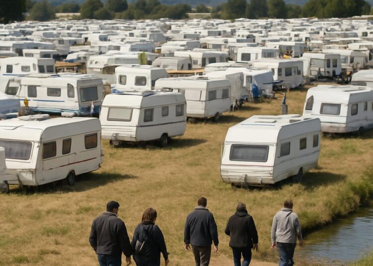 Savoie : Plus de 250 caravanes de gens du voyage occupent un terrain privé, impact sur l'eau.