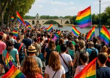 Des photos. Une marée colorée à Avignon pour soutenir les droits LGBTQIA +.