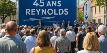 Valence | Pont-de-l’Isère. Célébration des 45 ans des stylos Reynolds.