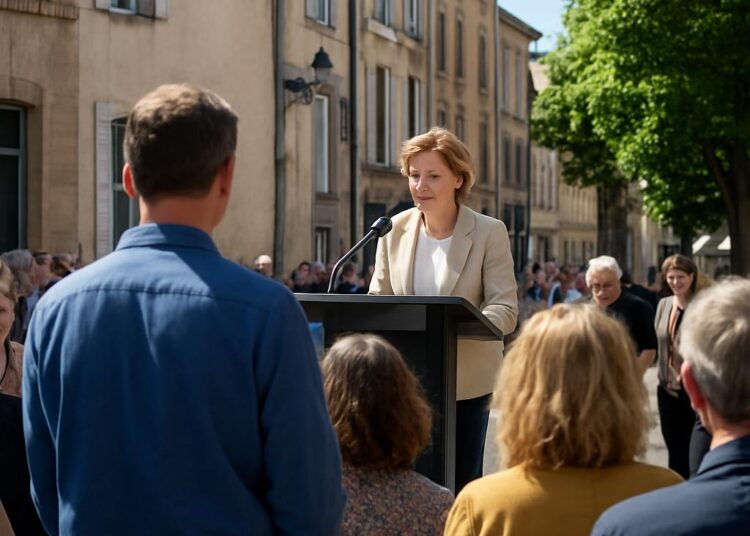 Ardèche : La présidente de l’Académie des sciences s'exprime à Annonay.