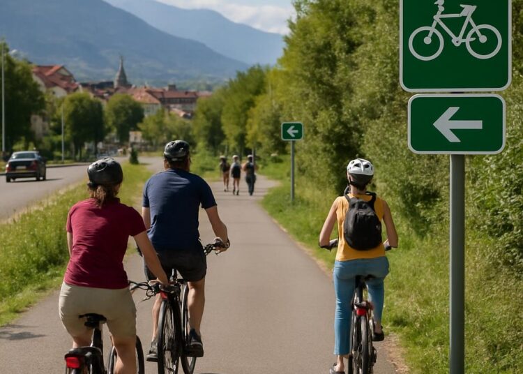 Albertville : itinéraires cyclables alternatifs pour éviter le trafic.