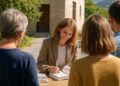 Séance de dédicaces avec Nina Almberg à La Salle-les-Alpes.