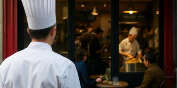 Un chef étoilé se tourne vers un bistrot, passionné par la perfection des frites.