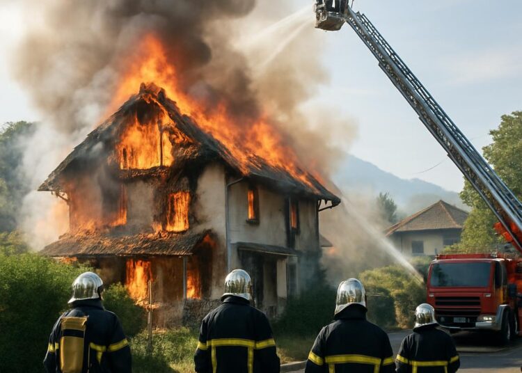 Contamine-sur-Arve : un incendie ravage 300 m² d'une maison en Haute-Savoie.