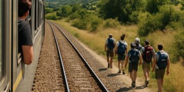 Voyage en train à travers les drailles de La Routo, d'Arles à l'Italie.