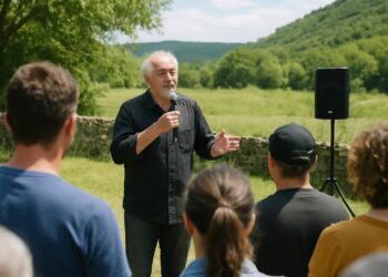 Ardèche : Pierre Tabardel évoque l'importance des concerts pour l'échange.