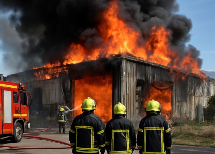 Carpentras : un incendie ravage un entrepôt de 350 m² dans le Vaucluse.