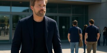 Jaime Lannister de Game of Thrones en visite à la Cité du cinéma à Annecy.