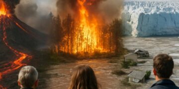 Analyse des dangers climatiques : laves, feux, inondations et fonte des glaces.