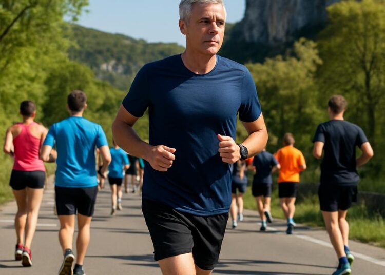 Course en Ardèche : Laurent Wauquiez participe au semi-marathon