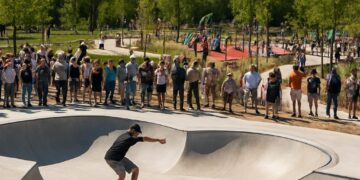Inauguration du skate-park et du parc de Musinens à Valserhône.