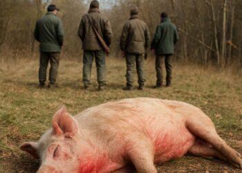 Isère : Un cochon domestique abattu lors d'une chasse, sans excuses.
