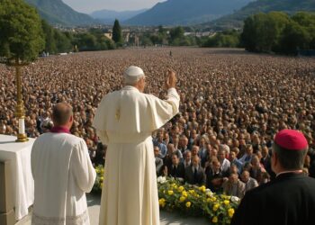 Le 7 octobre 1986, Jean-Paul II a célébré une messe à Annecy pour 80 000 personnes.