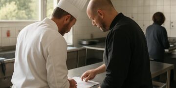 Drôme : Deux chefs élaborent le menu du Grand repas au collège Lis Isclo d’Or.