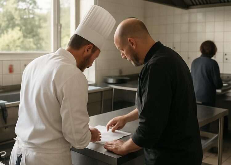 Drôme : Deux chefs élaborent le menu du Grand repas au collège Lis Isclo d’Or.