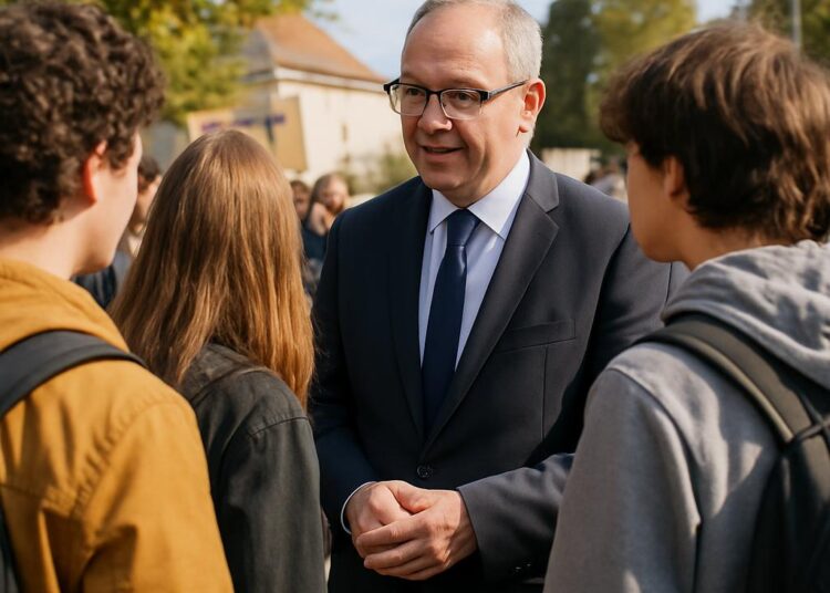 Mobilisation générale : Joël Bourgeot, sous-préfet de Gex, soutient les lycéens.