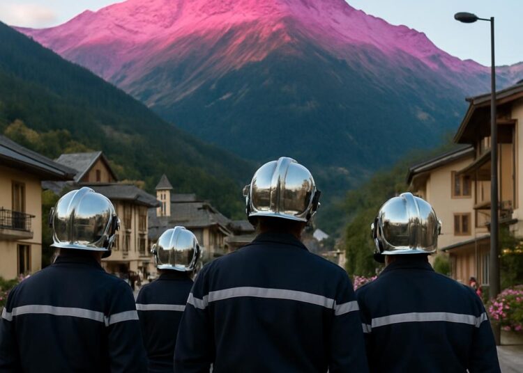 Bourg-Saint-Maurice : des jeunes pompiers éclairent les sommets en rose pour sensibiliser au cancer du sein.