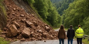 Haute-Savoie : Éboulement de 40 m³, route des Évaux inaccessible jusqu'à mercredi.