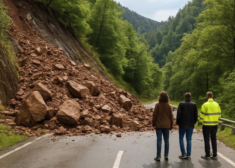 Haute-Savoie : Éboulement de 40 m³, route des Évaux inaccessible jusqu'à mercredi.